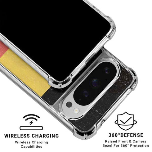 Belgium Flag Distressed Google Pixel 10 Pro XL Clear Case